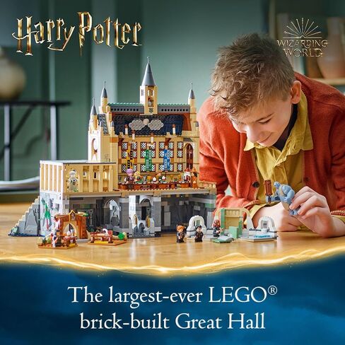 Lego Harry Potter Hogwarts Castle: The Great Hall ، Castle Toy Playset مع 11 من الأرقام الصغيرة ، هاري بوتر ، هدية سحرية للأولاد ، أو أي من المعجبين ، أو لعبة هاري بوتر لمدة 10 سنوات ، 76435 in Saudi Arabia