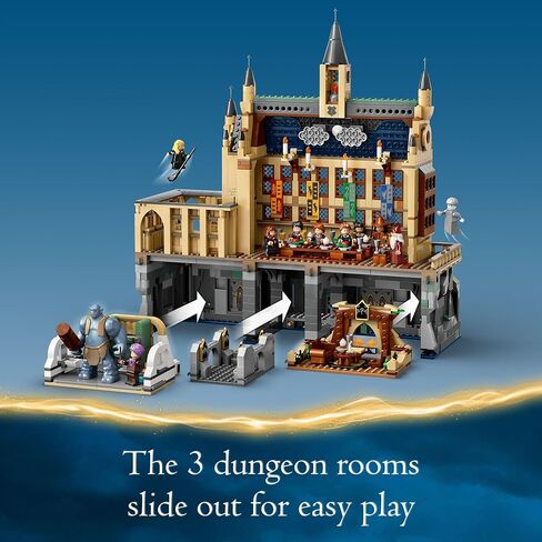 Lego Harry Potter Hogwarts Castle: The Great Hall ، Castle Toy Playset مع 11 من الأرقام الصغيرة ، هاري بوتر ، هدية سحرية للأولاد ، أو أي من المعجبين ، أو لعبة هاري بوتر لمدة 10 سنوات ، 76435 in Saudi Arabia