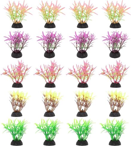 نباتات الحوض البلاستيكي ، نباتات بلاستيكية صغيرة ، النباتات البلاستيكية الصناعية ، إكسسوارات خزان الأسماك لزينة الحوض ، 20 ٪ in Kuwait
