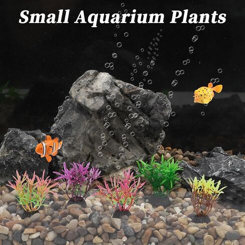 نباتات الحوض البلاستيكي ، نباتات بلاستيكية صغيرة ، النباتات البلاستيكية الصناعية ، إكسسوارات خزان الأسماك لزينة الحوض ، 20 ٪ in Kuwait