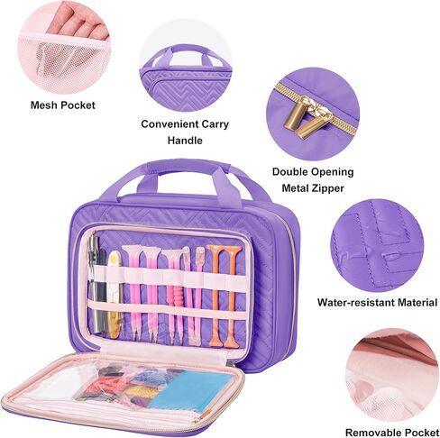 Leudes Diamond Painting Storage Containers, 60 Slots Bead Storage Box for Diamond Art Kits Accessories Organizer Case (Only Bottles and Bag) (Pink-2(60 Jars)) in Kuwait