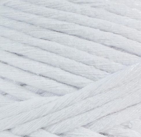 4 ملم حبلا واحد MACRAME الحبل الحبل 82 ياردة ، حبل ماكرام ملون ، حبل قطنية الغزل الماكرين ، الحبل الحرف القطن الملون للتعليق الجدار ، شماعات النبات ، الحرف ، الحياكة (أبيض ، 4 مم 1 skein) in Kuwait