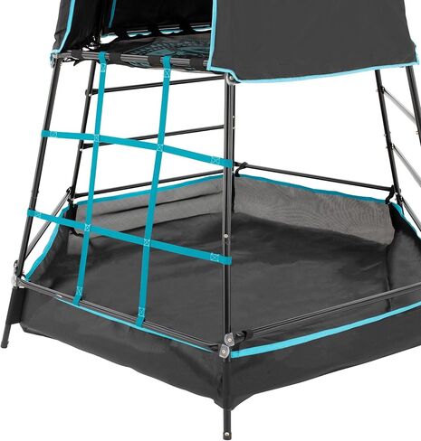 TP Toys UFO Explorer Jungle Gym | يجمع هيكل اللعب في الهواء الطلق للأطفال بين الأطفال المتسلق مع حفرة اللعب والفورت العلوي | متعة الفناء الخلفي النشط للأطفال الذين تتراوح أعمارهم بين 3-8. in Kuwait