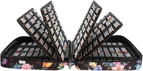 Lbxgap Portable Colored Pencil Case 480 Slots Pencil Case or 320 Gel Pen Case Large Capacity Pencil Organizer with Handle Strap Handy Colored Pencil Box for Artist in Kuwait
