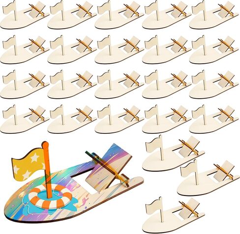 Haconba 24 PCS DIY Wooden Sailwat غير مكتمل القوارب الخشبية الخشبية الحرفة الشراعية للطلاء للأنشطة الحرفية للعائلة المدرسية DIY in Kuwait