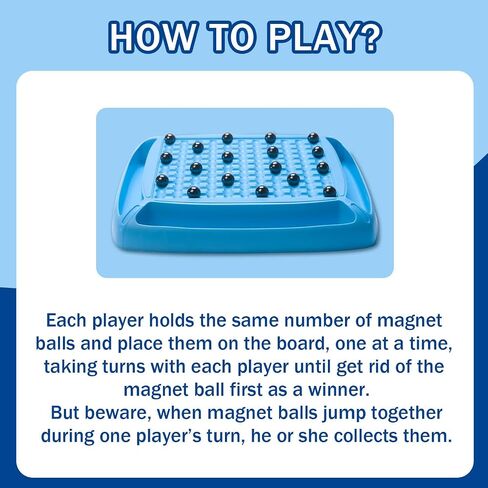 Magnetic Game Chess, Magnet Chess Fun Family Games for Kids and Adults, Magnet Game with 40Pcs Magnet Game, Table Top Board Game for Game Night 2-4 Players in Saudi Arabia