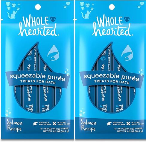 Wholehearted Squeezable Puree Cat Treat (Salmon, 8-0.5 oz Tubes) in Saudi Arabia