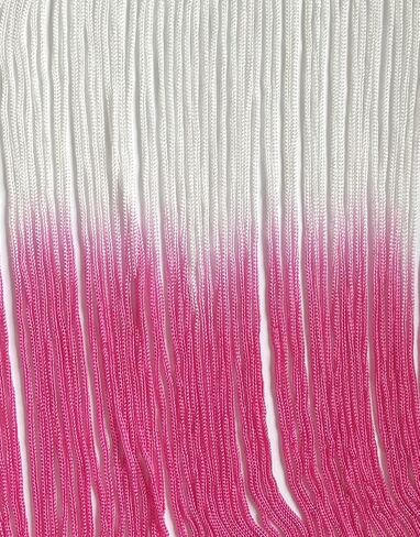 2 Yards of 7" Ombre Tie Dye Multicolor Chainette Fringe Loop Tassel Fringe- White Fuchsia Dark Pink Shades in Saudi Arabia