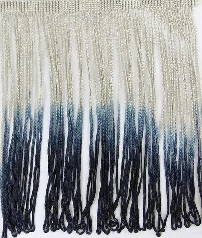2 Yards of 7" Ombre Tie Dye Multicolor Chainette Fringe Loop Tassel Fringe- White Fuchsia Dark Pink Shades in Saudi Arabia