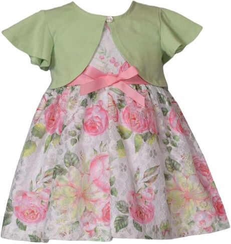 Bonnie Jean Girl's Easter Dress - Floral Dress with Short Sleeve Cardigan for Baby, Toddler, Little and Big Girls in Saudi Arabia