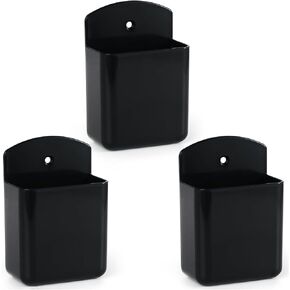 3 Pack Remote Control Holder Wall Mount,Self Adhesive TV Remote Holder Wall Mount, Pen Storage Containers, Supply Storage Organizer for Home Office School