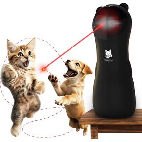 Automatic Cat Laser Toy, Interactive Laser Cat Dog Toys, Indoor Cat Toys, Rare 2025 Black Model, Multiple Trajectories, High & Low Speed for Cats Dogs & Kittens, USA Retailer