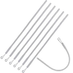 6 PCS Spring Drawstring Needle Threader, Metal Rope Threader Needles, Versatile Easy Drawstrings Replacement Tool
