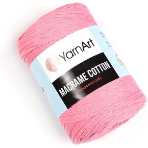 YarnArt Macrame Cotton Harmonious Colors, Unique Macrame Crafts 8.80 Oz, 246.06 Yds 80% Cotton Macrame Rope Macrame, Macrame Yarn Weight Medium (779-Pink)