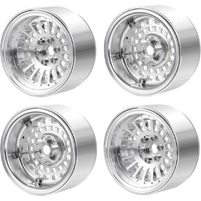 4pcs سبيكة الألومنيوم 2.2 بوصة حافات محور عجلة Beadlock عرض 35 مم طول 64.5 مم حافة العجلة متوافقة مع 1/10 محوري SCX10 90048 RR10 RC Upgrade Pradgence (Silver) in Kuwait
