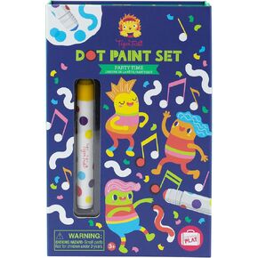 Tiger Tribe: Dot Paint Set - Party Time – No-Mess Painting, Non-Toxic Dot Paint Pages, 8 Vibrant Color Markers, Portable Activity Set, Kids Ages 3+