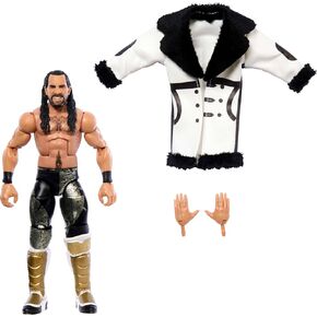 Mattel WWE Top Picks Elite Action Figure & Accessories Set, Seth “Freakin" Rollins 6-inch Collectible with Swappable Hands, Ring Gear & 25 Articulation Points