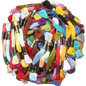 Cotton Hand Embroidery Floss Thread Cross Stitch Anchor Threads Floss/Skeins Rainbow Color (Pack of 50 Skeins)