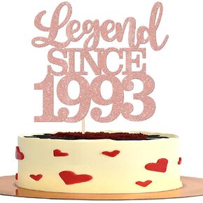 1 PCS Legend Since 1975 Cake Topper Black Gold Glitter Fifty Happy 50th Birthday Cake Pick Cheers to 50 Years Cake Decoration for 50th Birthday Wedding Anniversary Party Decorations Supplies