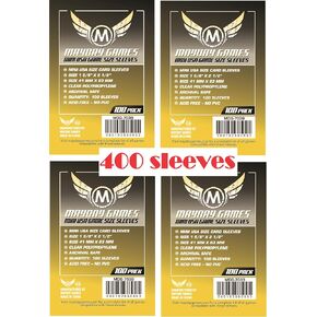 Mayday Games 7039 Clear Sleeves 41x63mm Mini USA Size (4x100 Pack, 400 sleeves)
