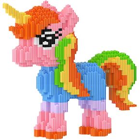 Pink Unicorn Building Blocks，Kids Building Toys Set (3500 PCS) Gifts for Adults and Kids
