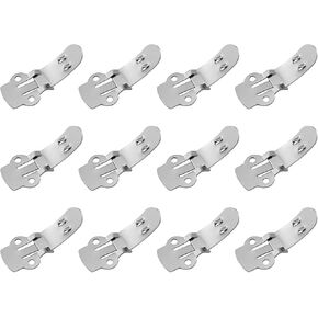 12PCS Silver 304 Stainless Steel Blank Shoe Clips Shoe Clamps DIY Crafts Findings Accessories