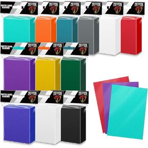 Kitoyz 1200Pcs Card Sleeves for Trading Cards,Matte Card Penny Sleeves Deck Card Protectors Fit for MTG,TCG,Baseball,Game Cards(12 Colors)