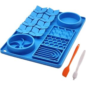 Lick Mat for Dogs with Suction Cups,Silicone Dog Lick Mat,Slow Feeder Bowl,Dog Puzzle Toy,Interactive Sniff Mat for Bored Puppies,Snuffle Mat for Pet Smell Training and Slow Eating