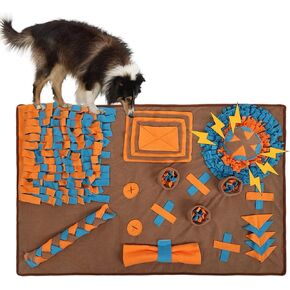 Snuffle Mat for Dogs, Dog Snuffle Mat, Interactive Dog Toys for Boredom, Large Dog Feeding Mats,43x28.3 Interactive Sniff Mats for Large Medium Small Breed Dog Pet, Durable Dog Feeding Mat (Brown)