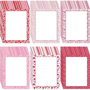 60 Sheets Valentine's Day Stationery Paper Valentine Hearts Stationery Letterhead Paper for Writing Letters Scrapbook Printing Wedding Greeting Cards Invitation Printing 8.5" x 11"