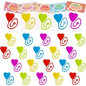 30Pcs Sticky Hearts with 30Pcs Cards for Kids Valentines Day Party Favor, Goodie Bag Stuffer Valentines Exchange Gifts for Boys Girls, Fidget Toys Bulk for School Classroom Prize