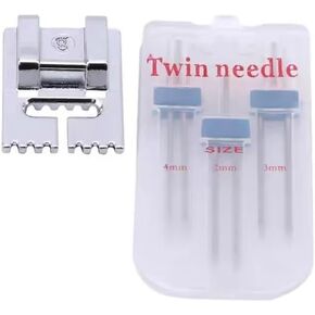 1 Set Twin Stretch Machine Needle Double Twin Needles Pins, Sewing Machine Sewing Machine Needles, Sewing Machine Double Needle for Brother Singer Sewing Machine, Sewing Supplies Accessories