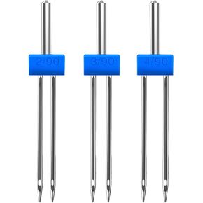 TAODAN 3PCS 3 Sizes Twin Needle Sewing Machines Twin Head Twin Needle Machine Double Needle Universal Sewing Machine Accessories