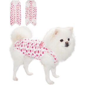 TONY HOBY Summer Dog Pajamas, Dog Sleeveless, Soft Breathable Dog Jumpsuit with Polka Dots (Black, M)