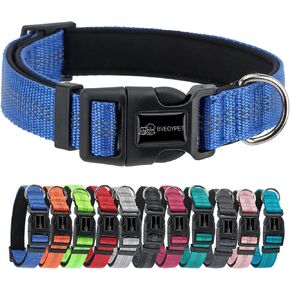 Reflective Dog Collar for Medium Large Dogs, Adjustable Nylon Dog Collar with Quick Release Buckle (Royal Blue)
