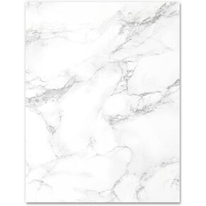 60 Sheets Marble Stationery Paper Letterhead Gray Letter Writing Paper for Notes Greeting Cards Invitation Office School Printing, 8.5 x 11 Inch