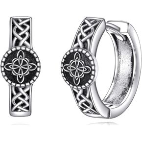 Celtic Earrings 925 Sterling Silver Nordic Viking Earrings Jewelry Gift for Women Men