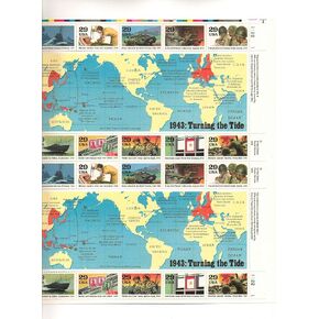 USPS 1943 WWII Turning Tide Sheet Collectible Stamp Sheet