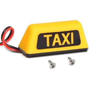 Simulation RC Taxi Lights Multi-Function Night Flash LED Lamp Roof Light Decoration for 1/10 1/8 Crawler On Road Rally Truck Cars HSP Traxxas Tamiya RC4WD D90 Axial SCX10 Arrma (Yellow)