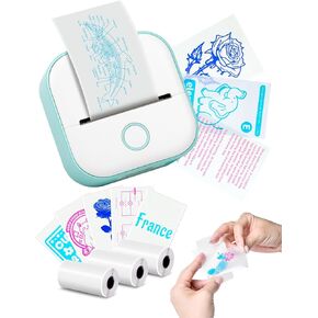 طباعة PODS MINI PRINTER - طابعة ملصق T02 ، آلة صانع الملصقات الحرارية المحمولة ، ملصق لاصق للهاتف الجيب للدراسة الرسومية ، الرسم البياني التشريحي ، الصورة ، الأخضر