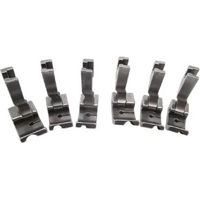 CKPSMS Brand -#P69LH+P69RH Set of High Shank Hinged Piping Feet Compatible with/Replacement for JUKI Brand Brother Brand Singer Brand Industrial Single Needle Sewing Machine(P69RH+P69LH 1/8+3/16+1/4)