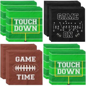Football Paper Napkins Football Party Supplies Football Birthday Disposable Napkins Decorations for Events Football Frenzy Game Time Tailgate Sports Luncheon Party Favors,3 Design