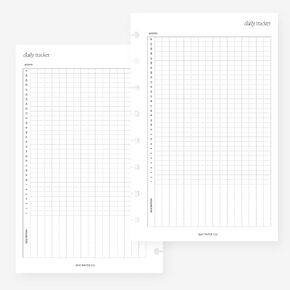 Half Letter Daily Tracker Planner Insert 8-Disc Agenda Refill for Levenger Circa Junior, Arc by Staples, TUL Junior 5.5 x 8.5 in