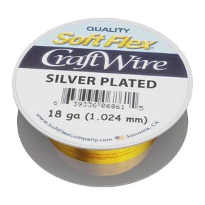 Soft Flex Craft Wire 20 Gauge - Silver Plating 1 Spool in a Pack - 6 Meters Jewelry Making Metal Wire