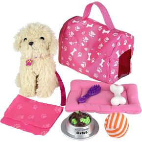 Click N' Play Toy Puppy Set for Kids, Dog Bed - Little Toddler Girl Toy, Toys 3+ Year Old Girls, Three Year Old Girl Gifts,Toy Dogs for Kids - Puppy Toys for Kids