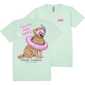 Simply Southern Sandy Paws Salty Kisses - Dog - Snorkle - Youth T-Shirt