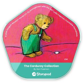 الرمز المميز Storypod | مجموعة Corduroy | رمز تعليمي قابل للتحصيل لنظام التعلم الصوتي المجاني للشاشة للأطفال ، الأطفال الصغار ، الأطفال | قصص دب لطيف