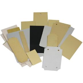 Engraving Plate Assortment - 20 Piece Aluminum and Brass Stamping