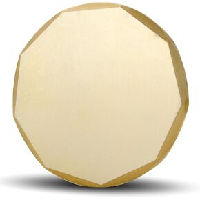 MICAIKEM 1-1/4" x 1/8" Thick Solid Brass Beveled Edge Blanks Coin Blanks Tags Heavy Duty 3mm Thick for Engraving and Hand Stamping. Pack of 5