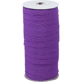 PATIKIL Elastic Bands 3/8 Inch x 50 Yards, Polyester Flat Elastic Cord Stretch Strap for Sewing Crafting DIY, Purple